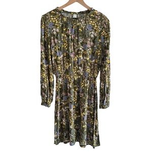 Old Navy Floral Dress Size Small Keyhole Neck Ruffle Trim Cottagecore Boho